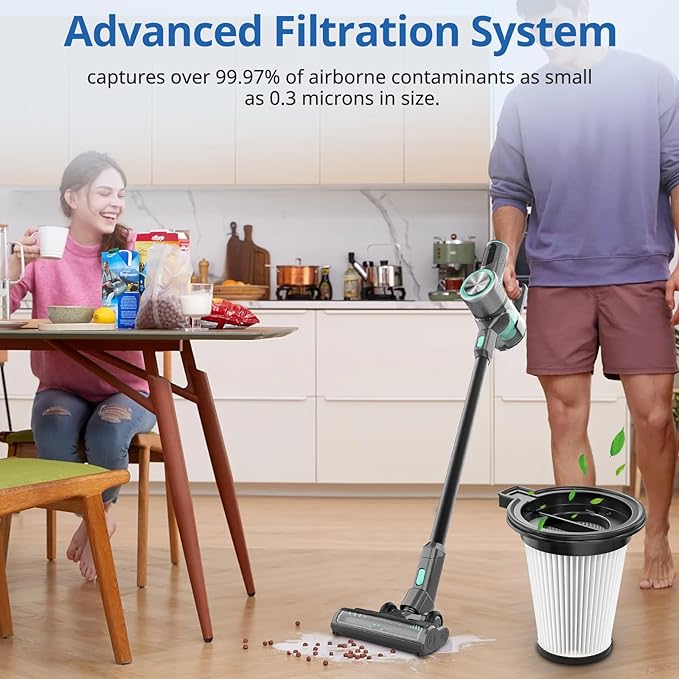 4 Pack Replacement Filters Compatiable with Wyze Cordless Vacuum Cleaner, Removable and Washable HEPA Filter Accessories Part Set with 1 Cleaning Brush for Wyze Handheld Cordless Vacuum Cleaner