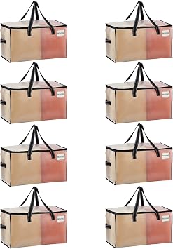 VENO Moving Bags, Storage Bags, Wide Open Top, Clear, 8 Pack