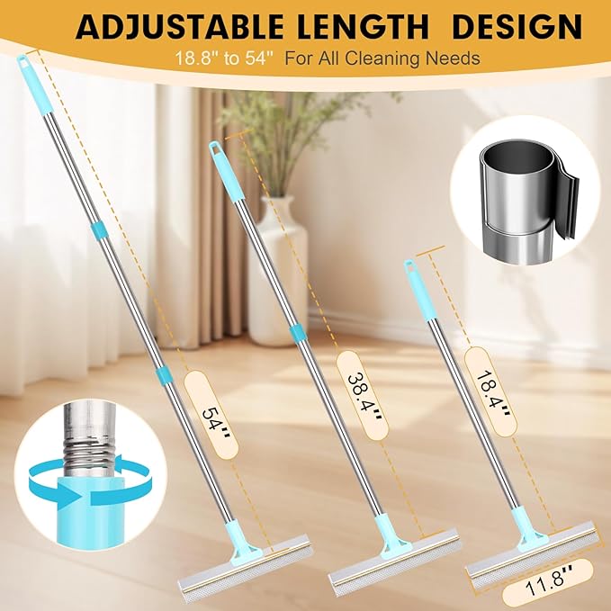 Carpet Rake for Pet Hair Removal Tool, Reusable Pet Dog Cat Hair Remover with Adjustable Long Handle, 3 Pcs Carpet Brush for Rugs, Mats, Couch, Furniture，1 Brush Cleaning Comb