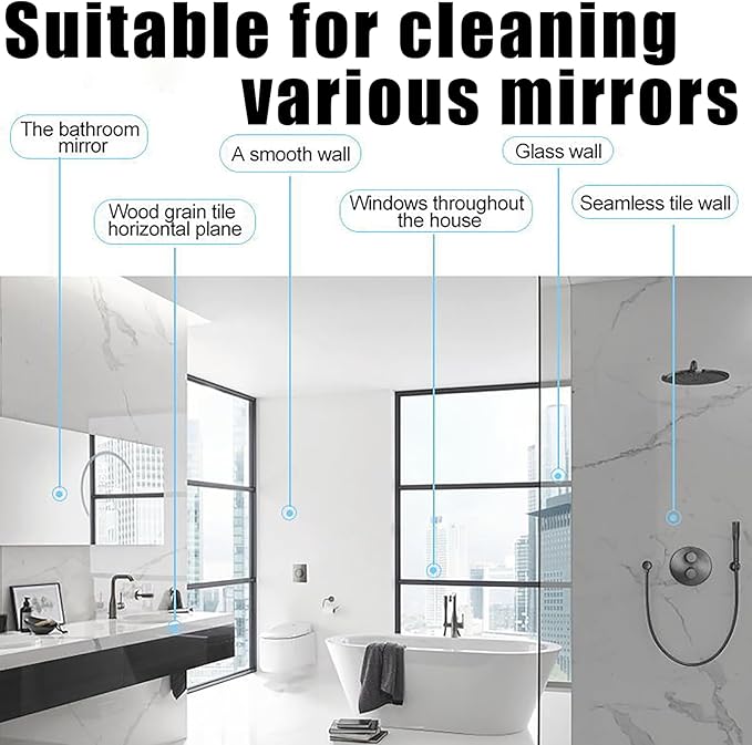 Electric Window Cleaning Robot with Z-N Path Auto Cleaning, Dual-Way Water Spray & 2500Pa Suction – Automatic Outdoor/Indoor Glass Cleaner for High-Rise Windows
