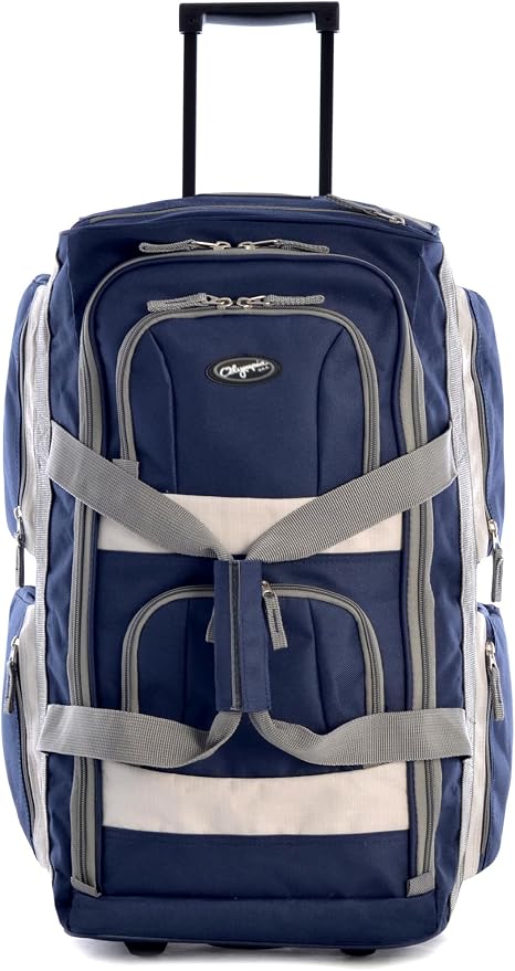 Olympia U.S.A. 29 inch Jumbo Size 8 Pockets Wheeled Rolling Duffel Bag Water Resistant Luggage Lightweight Travel Suitca