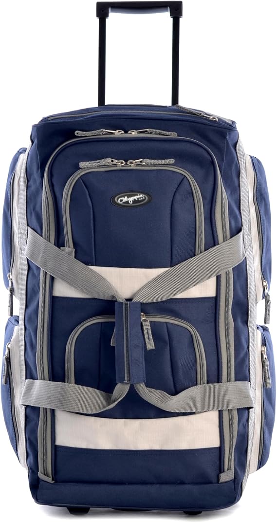 Olympia U.S.A. 29 inch Jumbo Size 8 Pockets Wheeled Rolling Duffel Bag Water Resistant Luggage Lightweight Travel Suitca