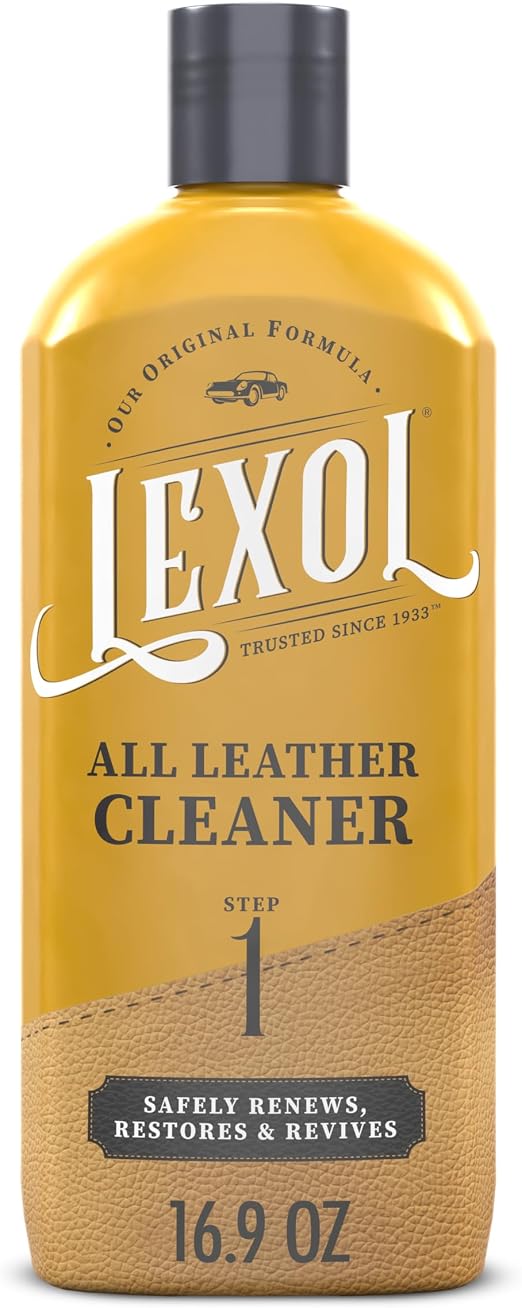 Lexol All Leather Cleaner 16.9 oz – Deep Cleaning formula for car interior, couches, furniture, shoes, boots, purses, ja
