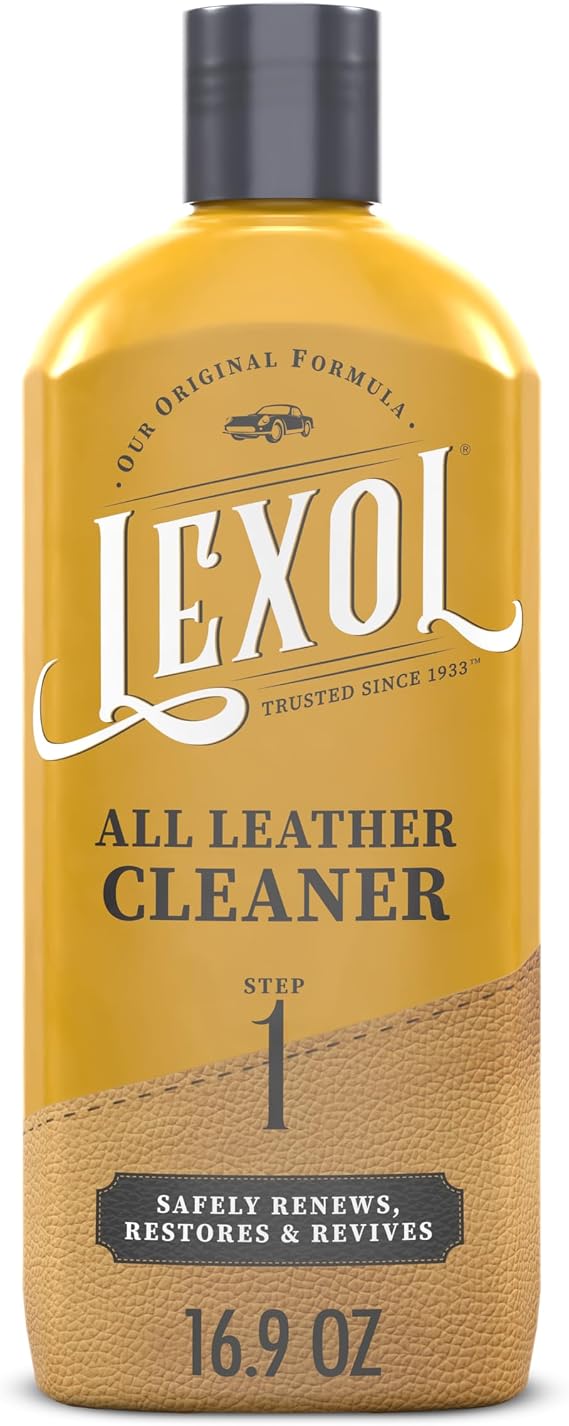 Lexol All Leather Cleaner 16.9 oz – Deep Cleaning formula for car interior, couches, furniture, shoes, boots, purses, ja