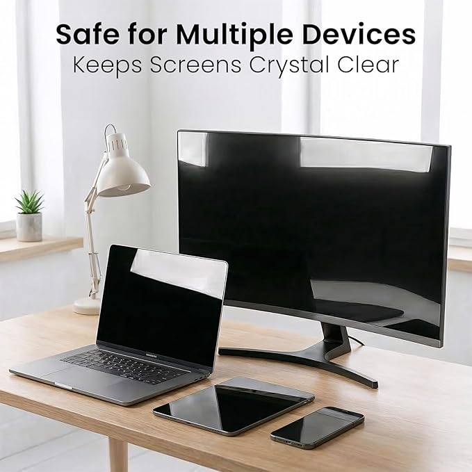 EVEO Screen Cleaner Spray - Large Screen Cleaner Bottle - TV Screen Cleaner, Computer Screen Cleaner, for Laptop, Phone, Ipad - Computer Cleaning kit Electronic Cleaner (1 Pack)