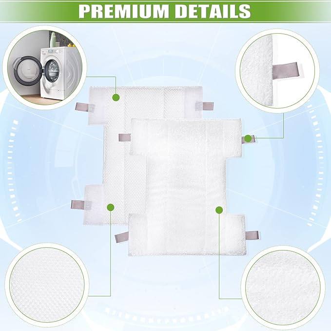 4 Pack Pads for Shark Replacement Washable Microfiber HV300 Series Pad for Shark Dust-Away, Rocket, Rotator, Navigator Lift-Away Pro Vacuum, Ultra Light Stick Vacuum Cleaner - Replace Part # P200W
