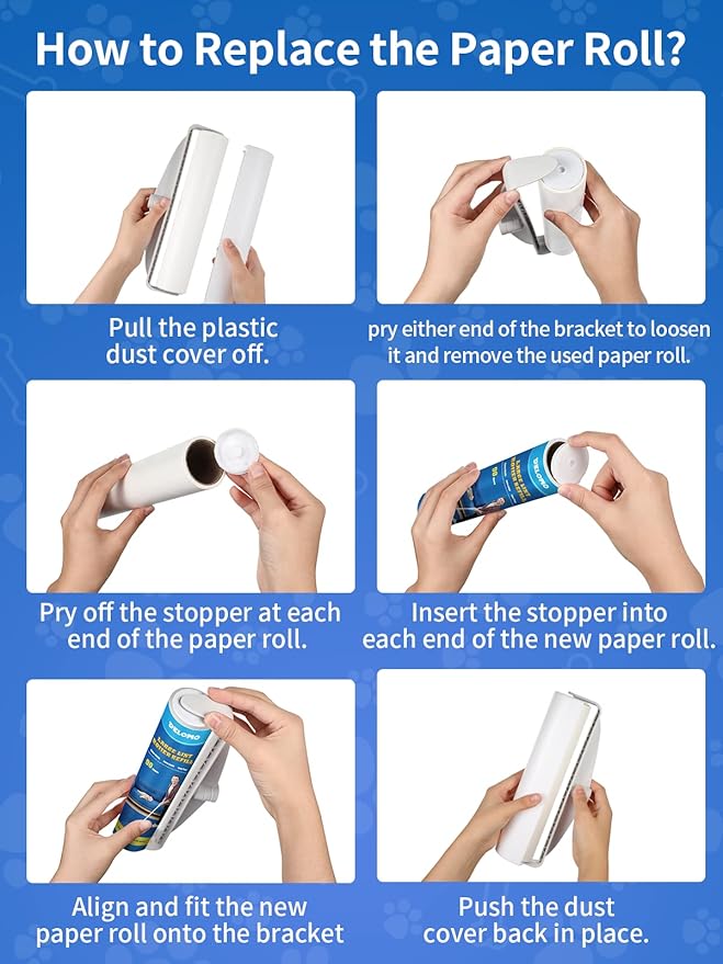 Large Lint Rollers for Carpet: Sticky Rollers for Floor DELOMO 9.45 in with 3 Extendable Handle, Long Handle Sticky Mop for Cleaning Carpets, Cars, Bedding, Couches, and Pet Hair - for Pet Homes