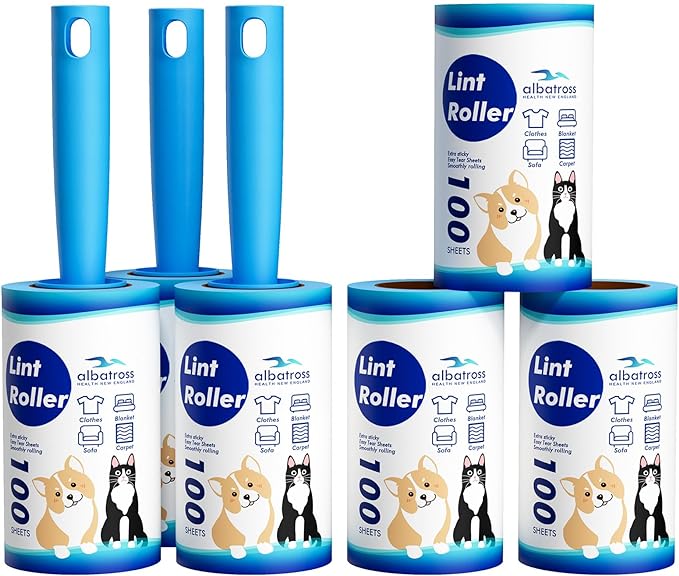 Lint Rollers for Pet Hair Extra Sticky, 600 Sheets Mega Value Set Lint Rollers for Pet Hair Removal, Dog and Cat Lint Remover for Clothes, Furniture, Carpet