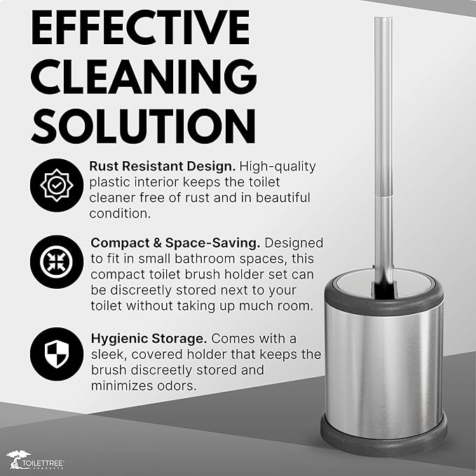 ToiletTree Products Deluxe Toilet Brush with Lid 3 Pack