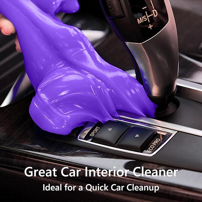 PULIDIKI Car Cleaning Gel for Car Cleaning Putty Car Putty Auto Detailing Tools Car Slime Cleaner Dust Cleaning Gel for Car Interior Cleaner Car Accessories Keyboard Cleaner Purple, 4 Pack (160g Each)