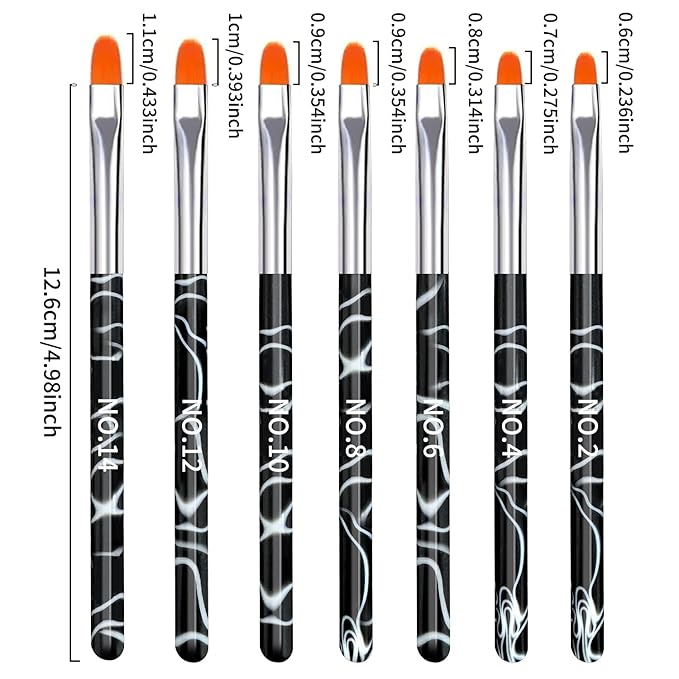 28Pcs Black Handle Nail Art Brush Set - All-in-One Manicure Tool Kit with Cuticle Brush, Dust Brush, Liner Brush & Builder Gel Brushes for Salon & DIY Nail Art