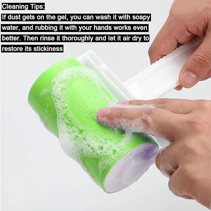 Reusable Washable Lint Roller 5 Pack, Sticky Travel Lint Roller, Portable Compact Pet Hair Remover Cleaner with Cover for Clothes, Pet Hairs, Carseats, Include Mini and Medium Size