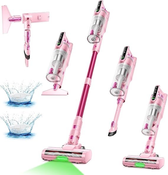 Trucozie Cordless Vacuum Cleaner, Self-Standing Lightweight Stick Vacuum with 50 mins Runtime, Powerful Suction, Anti-Ta