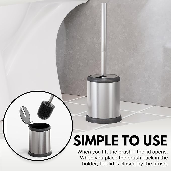 ToiletTree Products Deluxe Toilet Brush with Lid 3 Pack