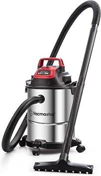 Vacmaster DVOM204S 1101 4-Gal 20V Cordless Stainless-Steel Wet/Dry Vac Red - Cleanova