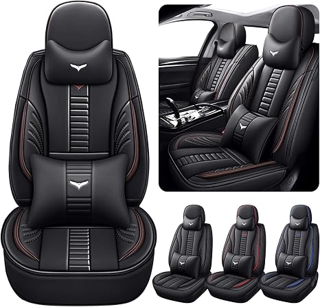Luxury 2 Seats Car Seat Covers Protectors for Subaru XV Crosstrek Hybrid 2014-2015, Back Storage Bag Design & Headrest P