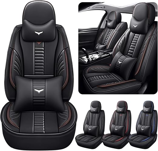 Luxury 2 Seats Car Seat Covers Protectors for Subaru XV Crosstrek Hybrid 2014-2015, Back Storage Bag Design & Headrest P