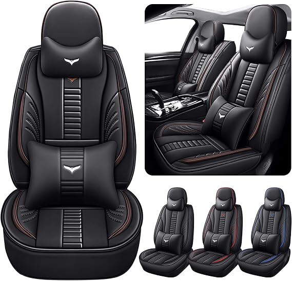 Luxury 2 Seats Car Seat Covers Protectors for Subaru XV Crosstrek Hybrid 2014-2015, Back Storage Bag Design & Headrest P