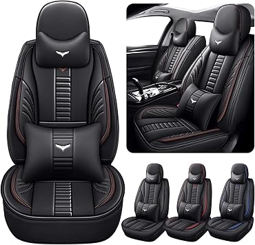 Luxury 2 Seats Car Seat Covers Protectors for Lexus ES 350 2007-2025, Back Storage Bag Design & Headrest Pillow & Lumbar