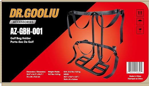 Universal Golf Cart Rear Seat Golf Bag Holder Compatible with EZGO/Club Car/Yamaha/Kandi/Coleman, Better Fixation/Space-