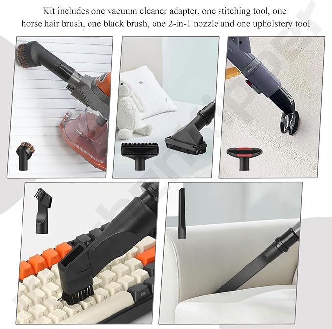 1 1/4" (32mm) Vacuum Attachments Compatible with Shark Navigator Lift-Away NV350, NV352, NV360, NV500 NV501, Rocket HV300 HV301 HV322 Series Vacuum, for Home and Automotive Cleaning