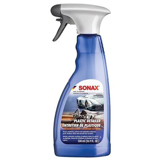 SONAX Plastic Detailer | Interior Plastic Cleaner & Protectant | Engine Dressing | Restores Trim | Anti-Static | 500ml