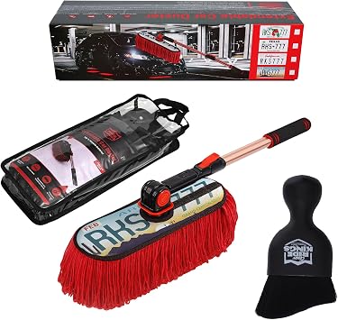 Grand Designer License Plate Car Duster & Black Detail Brush