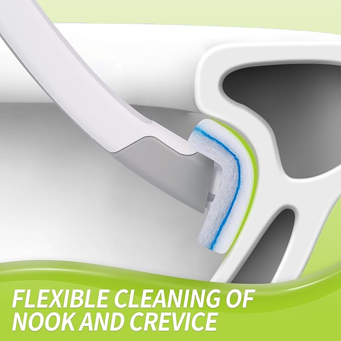 Toilet Bowl Cleaner Wand Refills Compatible with CLOROX, 21 Count Disposable Toilet Brush Refills, Replacement Heads for Toilet Cleaning System
