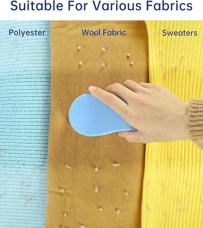 Fabric Shaver Rechargeable, Electric Lint Remover for Clothes & Furniture, Sweater Shaver & Pilling Remover, Depiller with 2 Extra Blades Included, Lint Shaver for Clothing - USB Charge