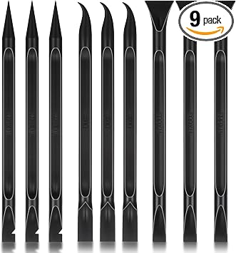 9Pcs Car Detailing Picks, Non-Scratch Interior Detailing Picks Carbon Fiber
