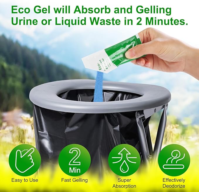 Poo Gel for Portable Toilet, Poo Gel for Camping Toilet, Poo Deodorizing Treatment Portable for car Camping Camping Toilet Bags