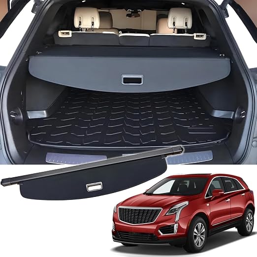 Retractable Rear Trunk Cargo Cover Compatible with Cadillac XT5 2025-2017 Security Shade Shield Tonneau Cover Anti-Peepi