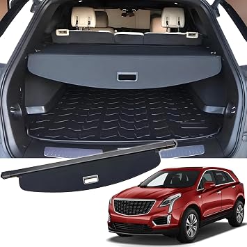 Retractable Rear Trunk Cargo Cover Compatible with Cadillac XT5 2025-2017 Security Shade Shield Tonneau Cover Anti-Peepi