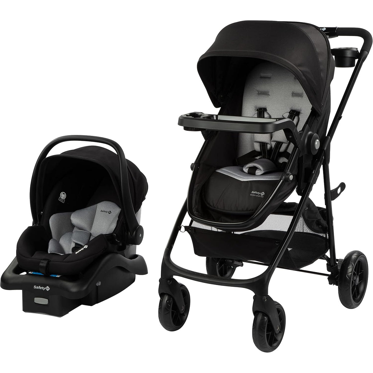 Grow and Go Flex 8-in-1 Car Seat Stroller Combo, Baby Stroller Travel Systems for Infants 4-30 lbs, Stroller and Carseat Combo Set, Foundry