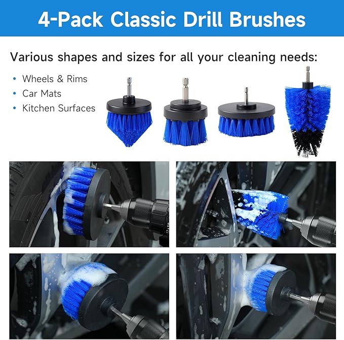 36Pcs Car Detailing Kit, Car Detailing Brush Set, Car Cleaning Kit, Auto Detailing Tools for Interior Exterior Wheels, Professional Car Wash Accessories with Windshield Cleaning Tool and Storage Box