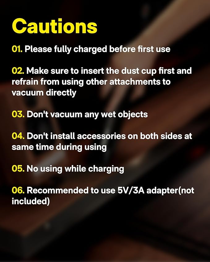 HOTO Handheld Vacuum Cleaner Cordless, Desk Vacuum Cleaner Compressed Electric15000Pa Suction Bundle with 4 Pcs Filte Replacement