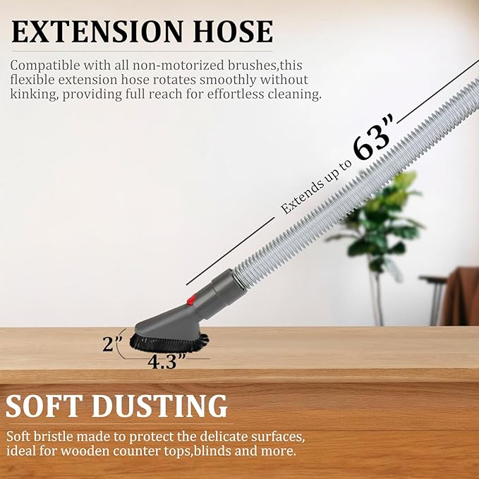 Attachment Kits for Dyson Vacuum Cleaner,Hose,Crevice Tool,Dryer Lint Vac Attachment for Dyson V15 V15s V11 V8 V9 V7 V10 V12 Detect Cyclone Absolute Cordless Handheld Vacuum Cleaner