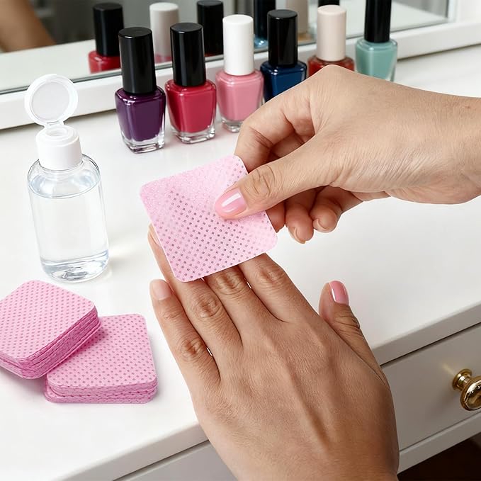 1900Pcs Lint Free Nail Wipes, Nail Supplies Nail Polish Wipe, Pads Gel Nails No Lint Naile Glue Wipes Super Absorbent Soft Non-Woven for Fingernail Polish Remover Eyelash Extensions Nail Art