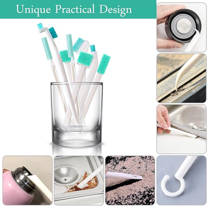 Small Cleaning Brushes for Household Cleaning,Crevice Cleaning Tool Set for Window Tracks Groove Humidifier Car Bottle Toilet Keyboard,Detail Tiny Scrub Cleaner Brush for Small Space Gaps Corner