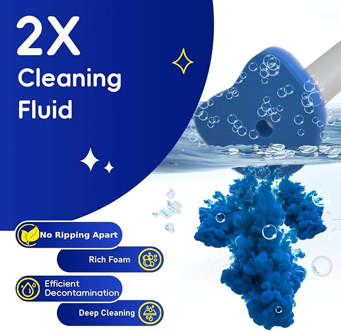 Newlonis® Disposable Toilet Brush with 32 Refills, Wall-Mounted Toilet Bowl Cleaning Wand, Toilet Brush and Holder Set