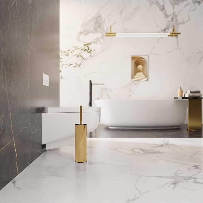 BGL Toilet Brush and Holder,Stainless Steel Toilet Brushes for Bathroom, Toilet Bowl Brush