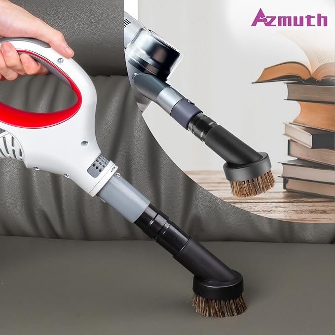 25mm Soft Horsehair Vacuum Brush Attachment with Vacuum Hose Adapter for Shark Vacuum Attachments, Vacuum Attachment for Shop Vac and Most Household Vacuum Cleaner - 3 Pcs