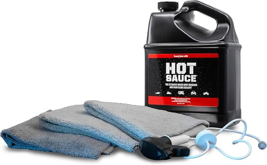 Boat Bling Hot Sauce To Go Kit, 1 Gallon with Sprayer and 3-Pack Towels