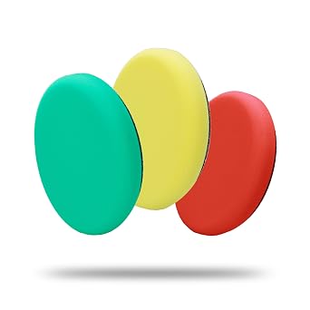 Maxshine 5" Universal Flat Foam Pad Set – Hook & Loop Polishing Pad for DA & Rotary Polishers – Heat-Resistant Precision