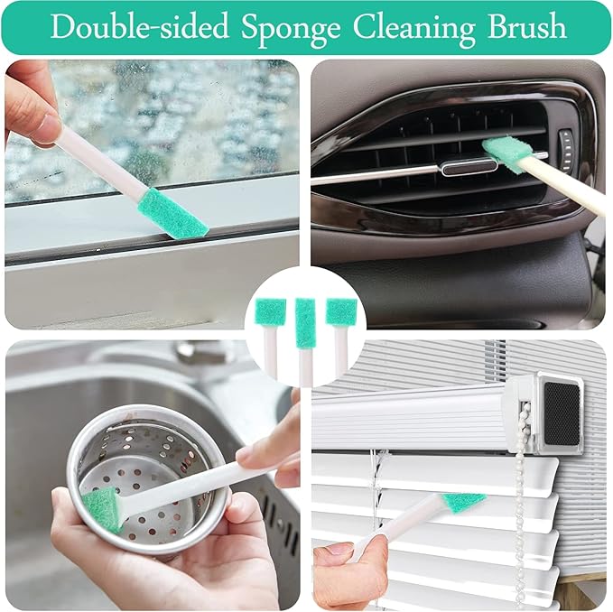 Small Cleaning Brushes for Household Cleaning,Crevice Cleaning Tool Set for Window Tracks Groove Humidifier Car Bottle Toilet Keyboard,Detail Tiny Scrub Cleaner Brush for Small Space Gaps Corner