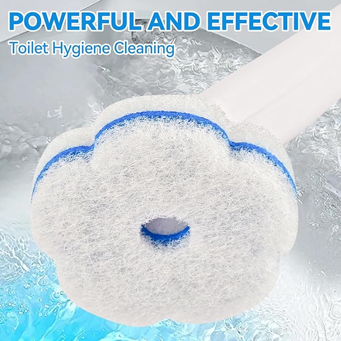 Disposable Toilet Brush with 48 Refills,Toilet Bowl Cleaner,Toilet Cleaning Supplies,Toilet Bowl Brush,Toilet Cleaner Brush,Toilet Brush with Holder for Cleaning and Hygienic (New White)