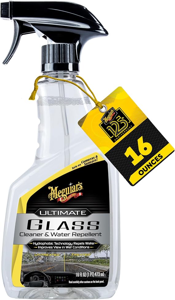 Meguiar's Ultimate Glass Cleaner & Water Repellent,16 Oz