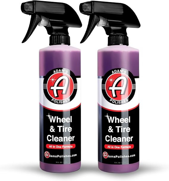 Adam's Polishes Wheel & Tire Cleaner (16oz, Pack of 2) - Professional All in One Tire & Wheel Cleaner Car Wash Well Clea