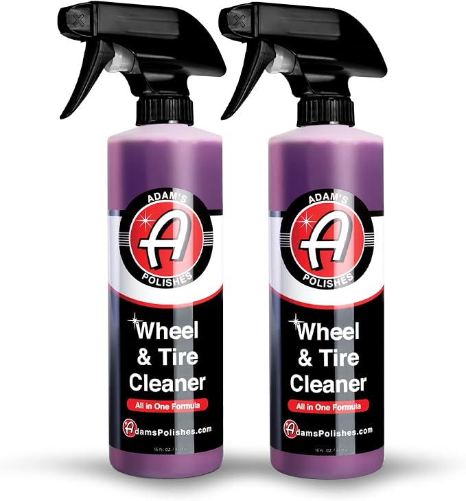 Adam's Polishes Wheel & Tire Cleaner (16oz, Pack of 2) - Professional All in One Tire & Wheel Cleaner Car Wash Well Clea