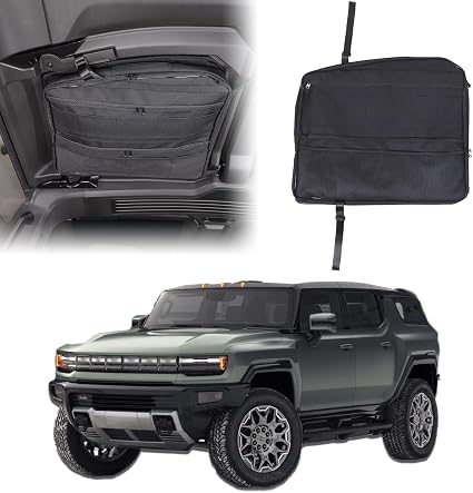 Car Sunroof Organizer Bag Compatible with 2024 2025 2026 Hummer EV Hardtop Roof Panel Storage Bag Waterproof Foldable Mu